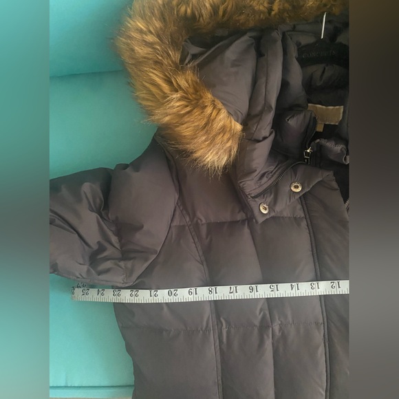Michael Kors Black Down Puffer Jacket with Fur Trim - Picture 12 of 14